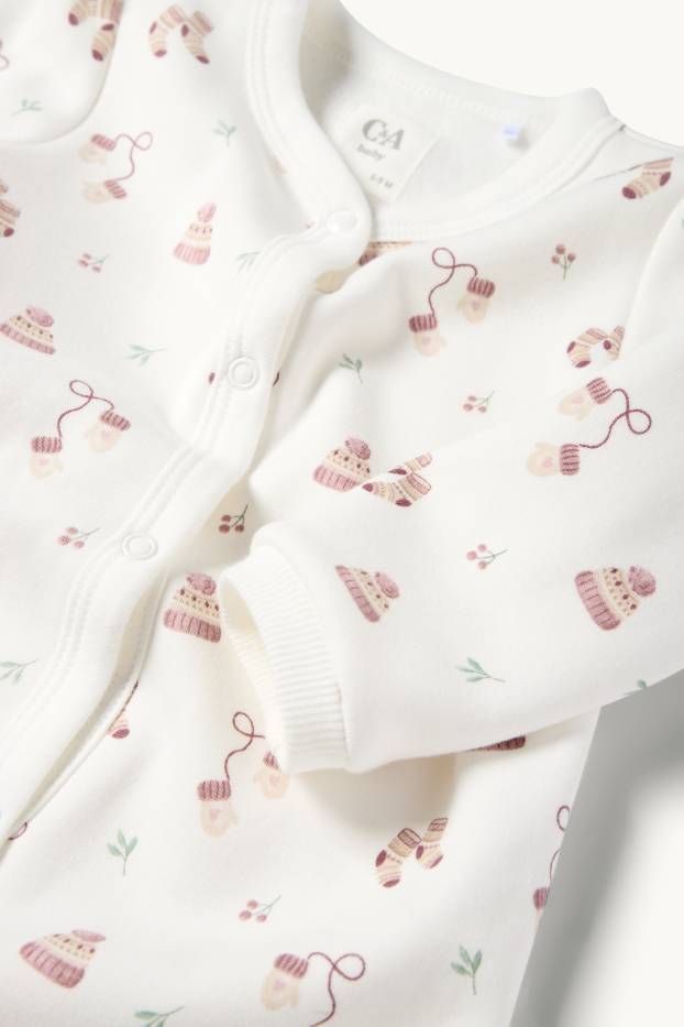 Bebés niñas - Gorros y guantes - pijama para bebé - blanco