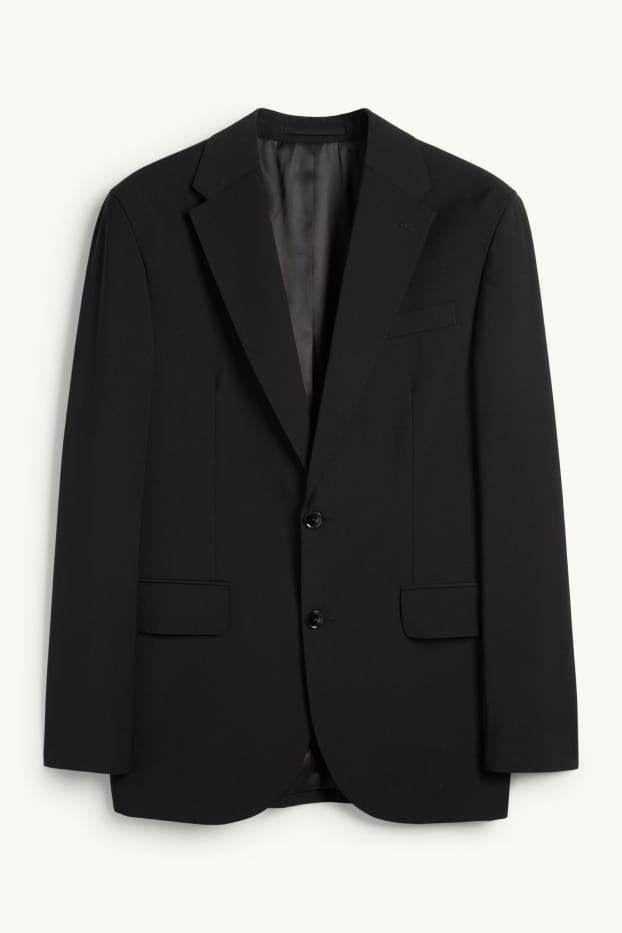 Uomo - Giacca coordinabile - regular fit - Flex - misto lana - LYCRA® - nero