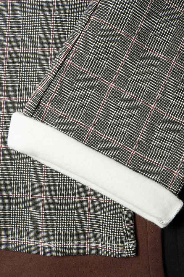 Enfants filles - Lot de 3 - leggings chauds de coupe évasée - noir