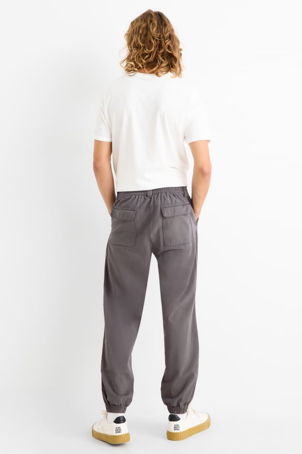 Hommes - Pantalon - loose fit - gris