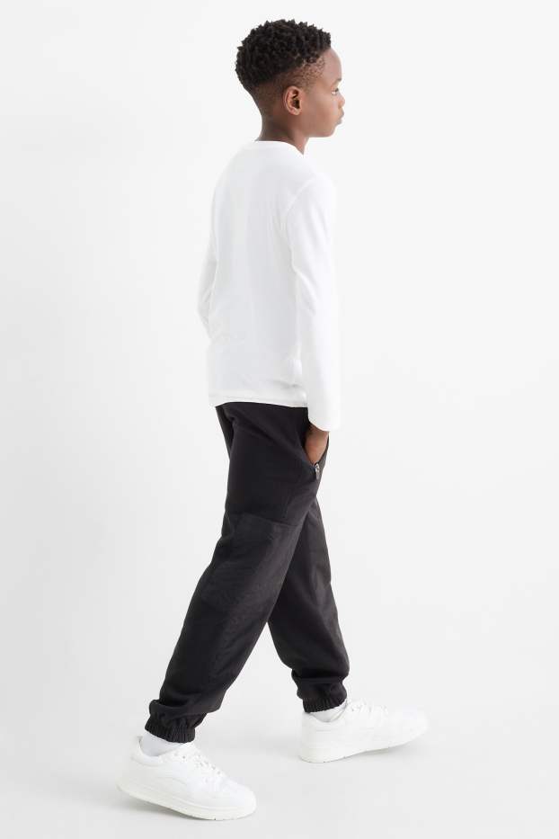 Enfants garçons - Pantalon de jogging cargo - noir