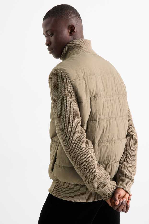 Heren - Jas met stiksels - beige