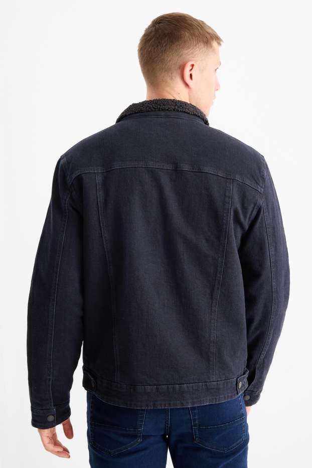 Pánské - Džínová bunda - tmavomodrá