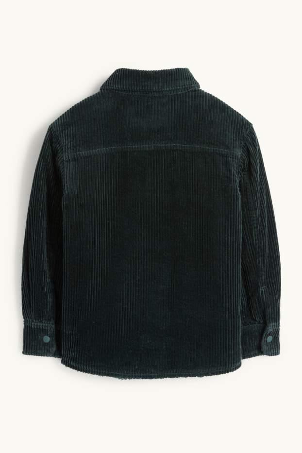 Enfants garçons - Veste-chemise en velours côtelé - vert foncé