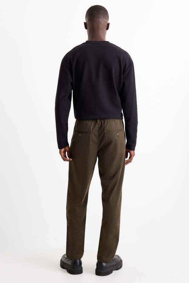 Heren - Chino - tapered fit - donkergroen