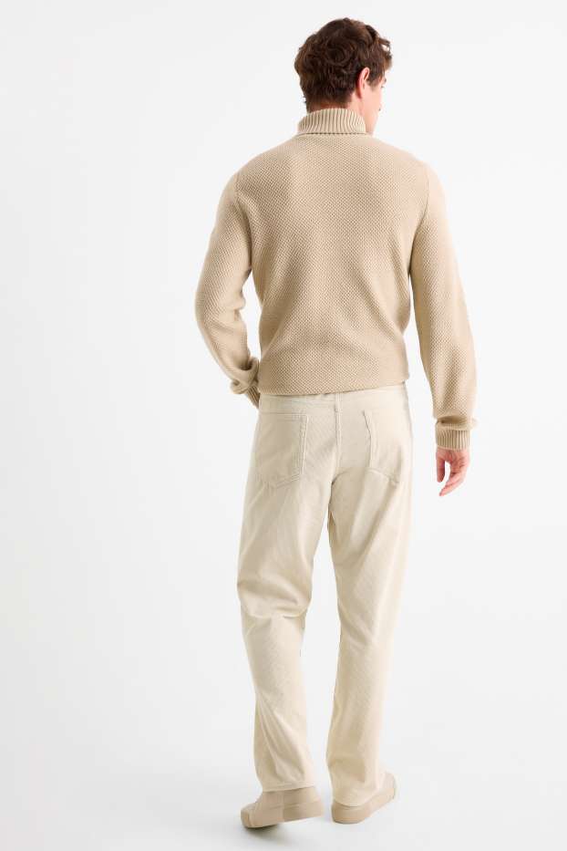 Home - Pantalons de pana - relaxed fit - beix clar