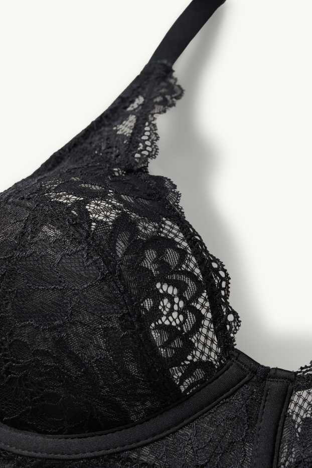 Dámské - Podprsenka s kosticemi - černá