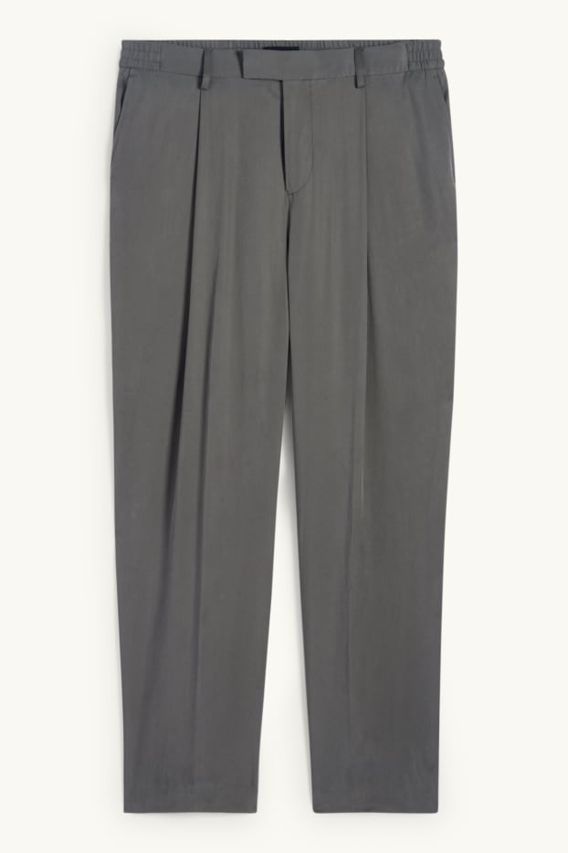 Hommes - Pantalon de costume - regular fit - gris