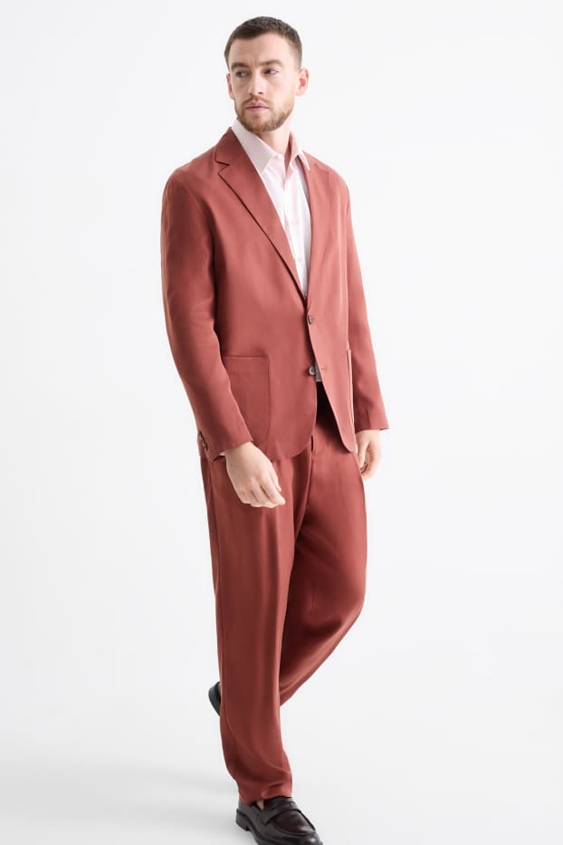 Hommes - Pantalon de costume - regular fit - rouille