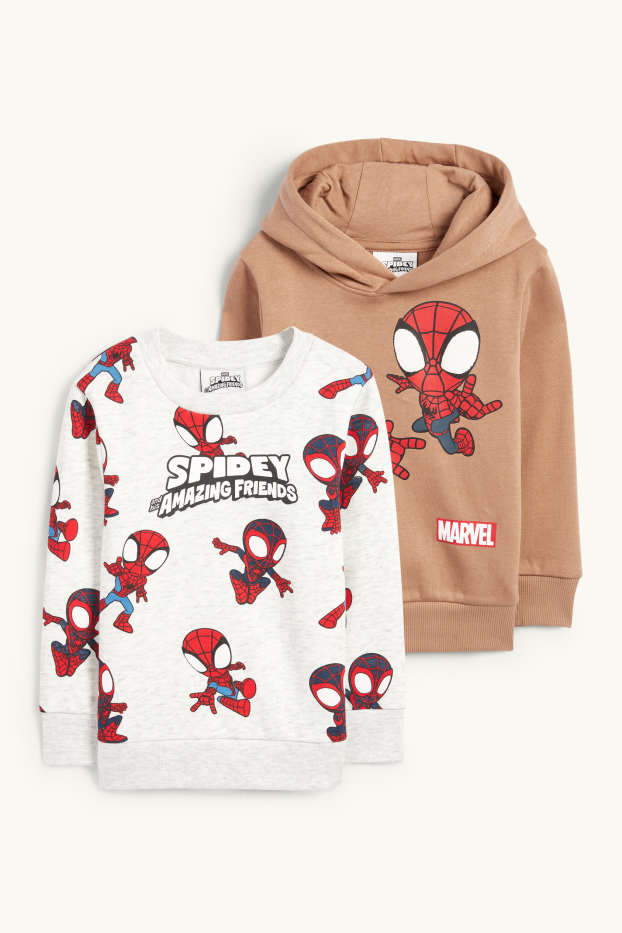 Children Boys - Multipack of 2 - Spidey - hoodie and sweatshirt - white / beige