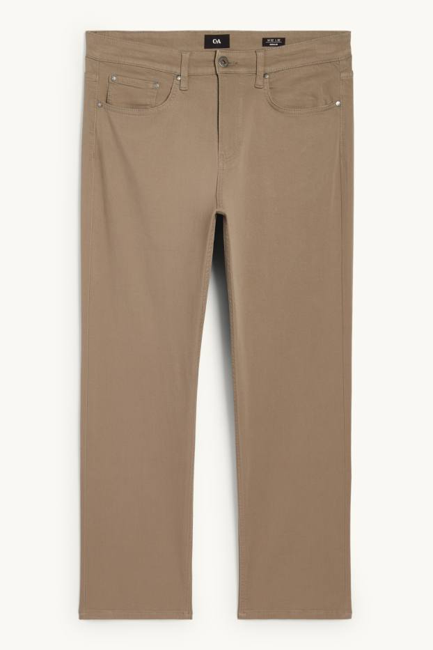 Hommes - Pantalon chaud - regular fit - beige