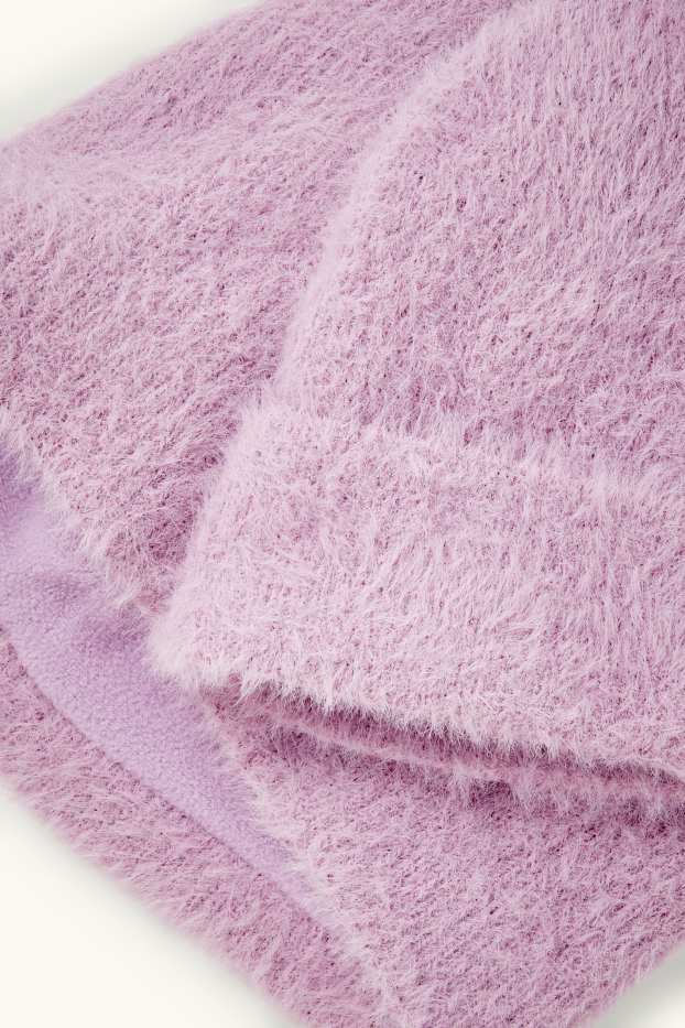 Children Girls - Set - hat and snood - 2 piece - light violet