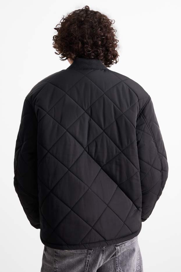 Pánské - Prošívaná bunda - černá