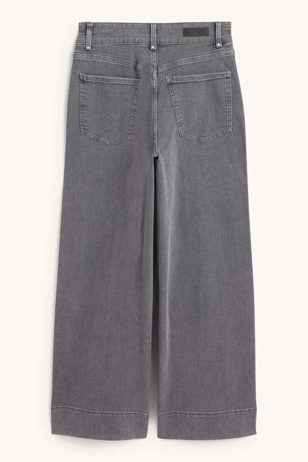 Donna - Jeans a gamba larga - vita alta - jeans grigio chiaro