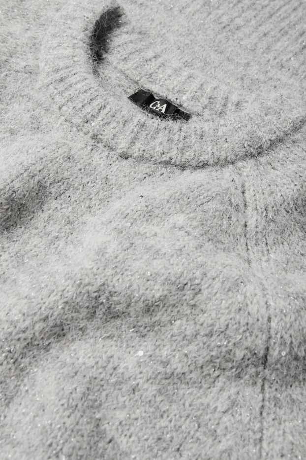 Femmes - Robe en maille - straight fit - gris clair