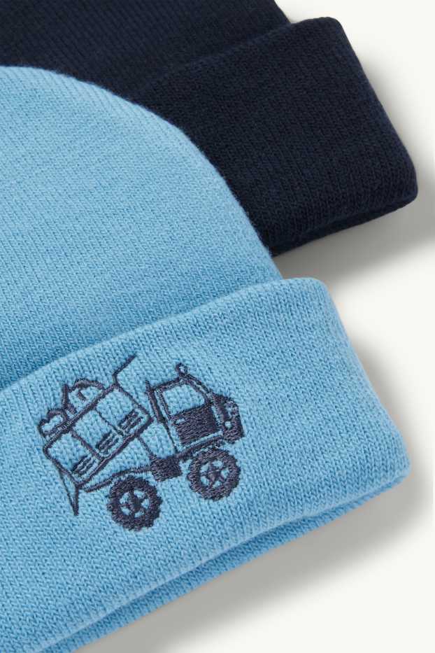 Nen - Paquet de 2 - cotxe - gorra - blau