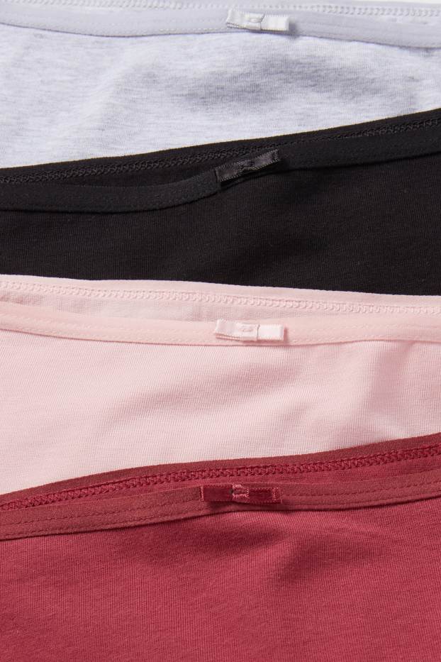 Damen - Multipack 4er - Slip - dunkelrot
