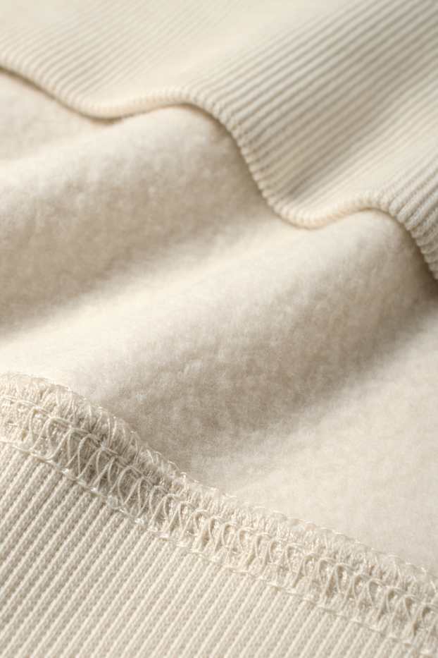 Bărbați - Bluză de molton - crem