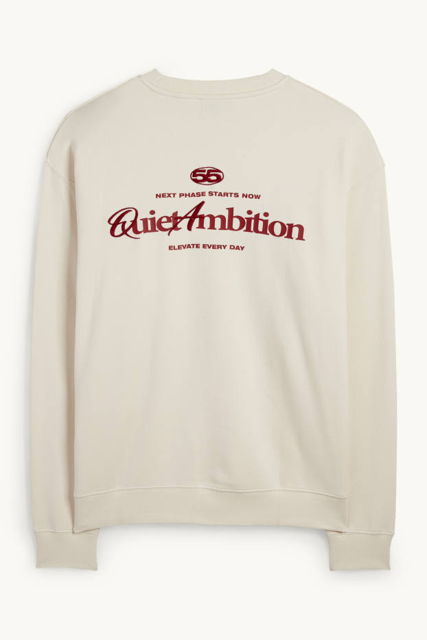 Bărbați - Bluză de molton - crem