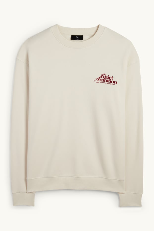 Bărbați - Bluză de molton - crem