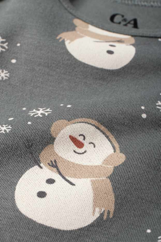 Unisex - Schneemann - Baby-Body - grün