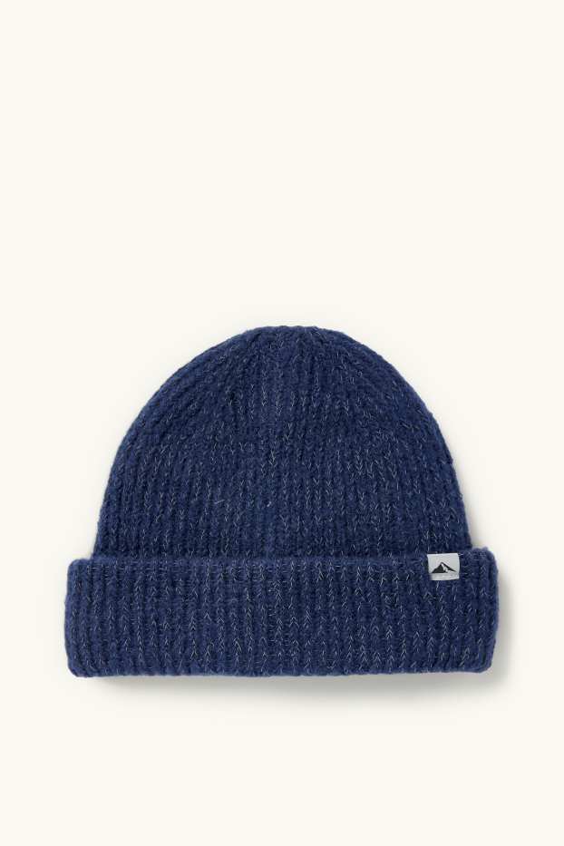 Kinderen: jongens - Skimuts - geribd - donkerblauw