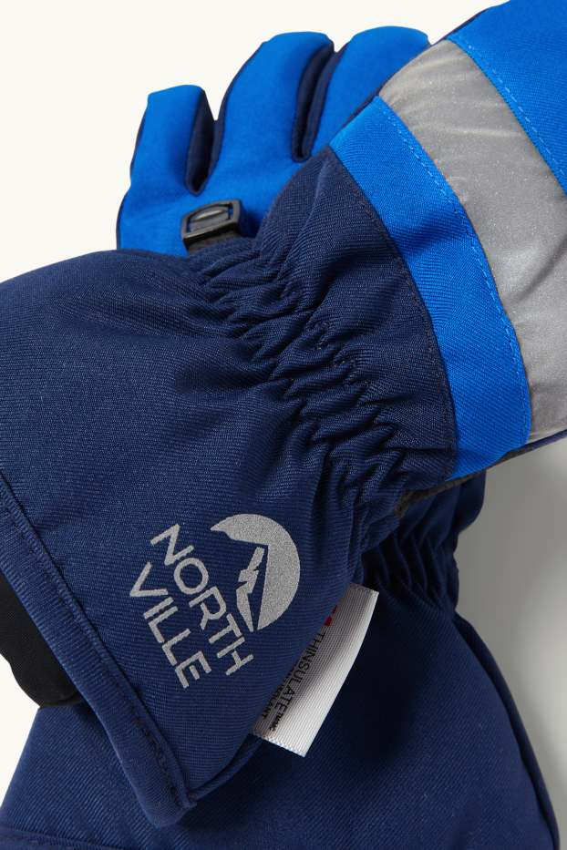 Enfants garçons - Gants de ski - imperméables - bleu