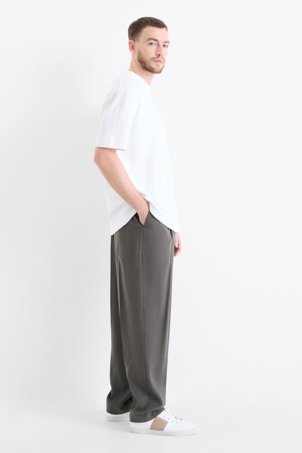 Hommes - Pantalon de costume - regular fit - gris