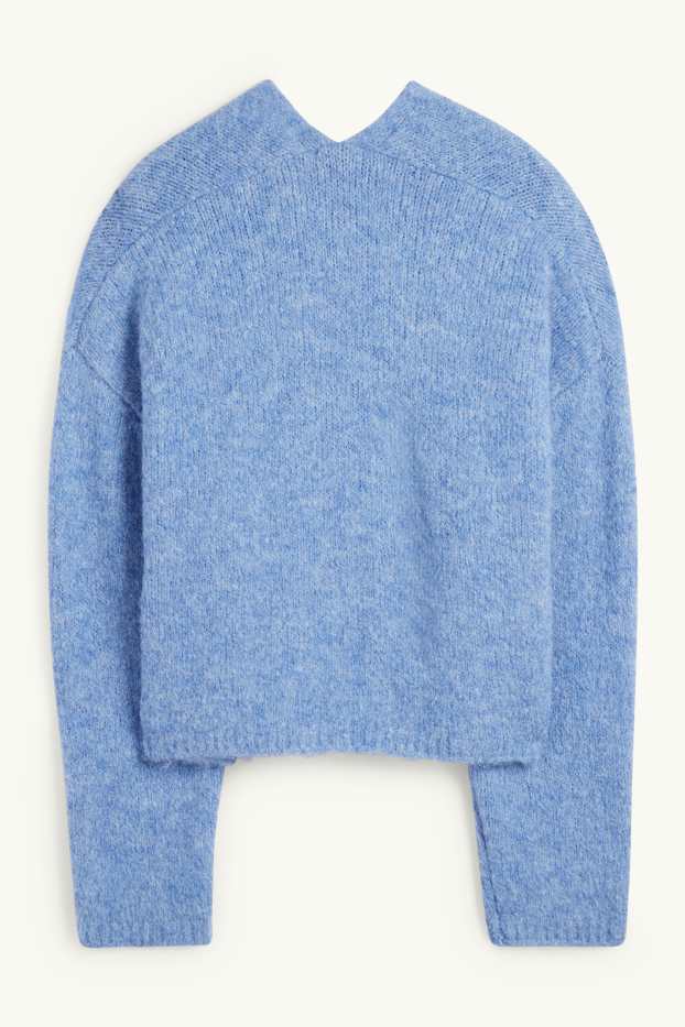 Dames - Gebreid vest - lichtblauw