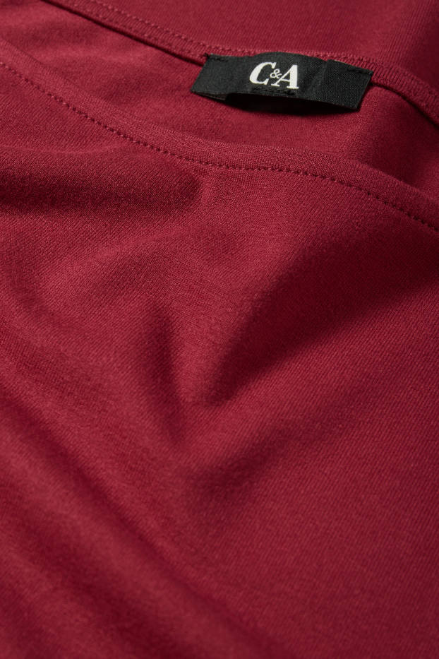 Damen - Langarmshirt - Regular Fit - dunkelrot