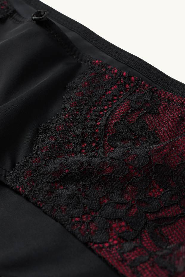 Donna - Slip - bordeaux / nero