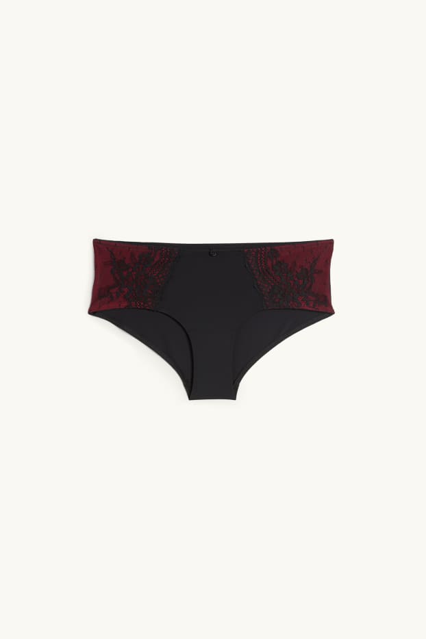 Donna - Slip - bordeaux / nero