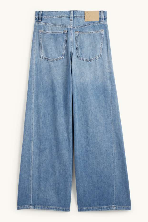 Femmes - Wide leg jean - mid waist - jean bleu clair