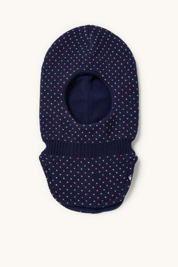 Bambine - Passamontagna da sci - fantasia - blu scuro