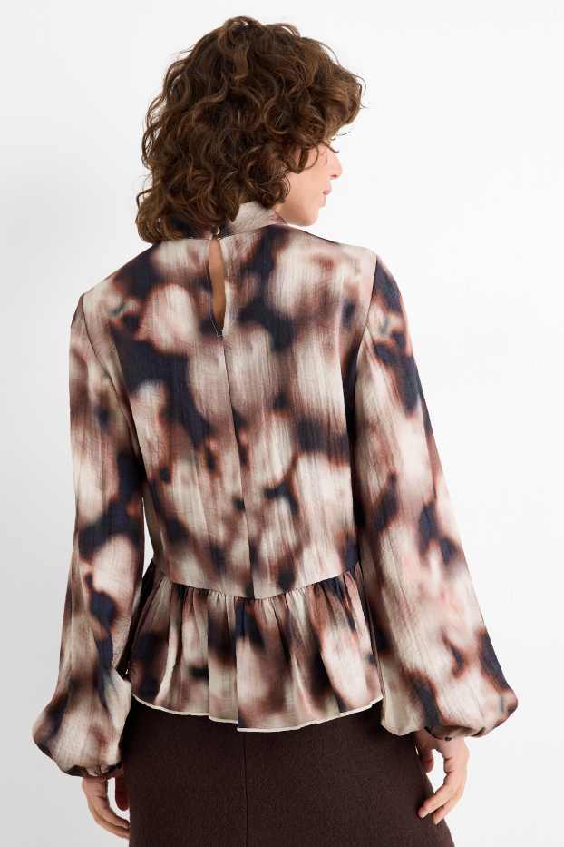 Donna - Blusa - fantasia - marrone / beige