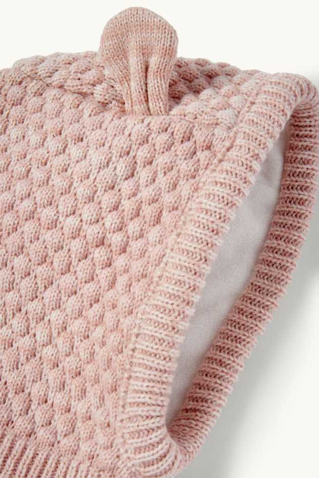 Baby Girls - Baby balaclava - textured - rose