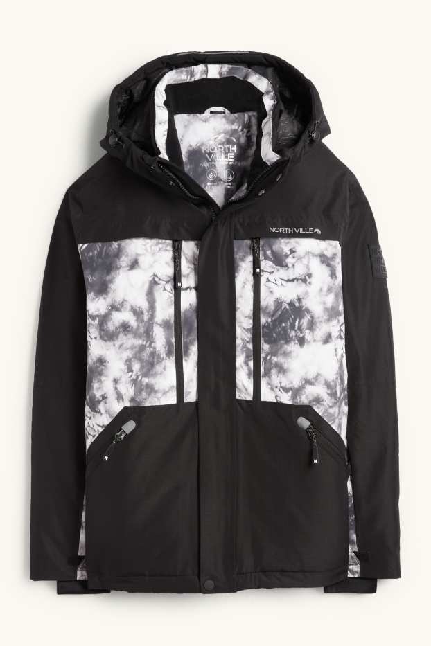 Nen - Jaqueta d’esquí amb caputxa - impermeable - negre