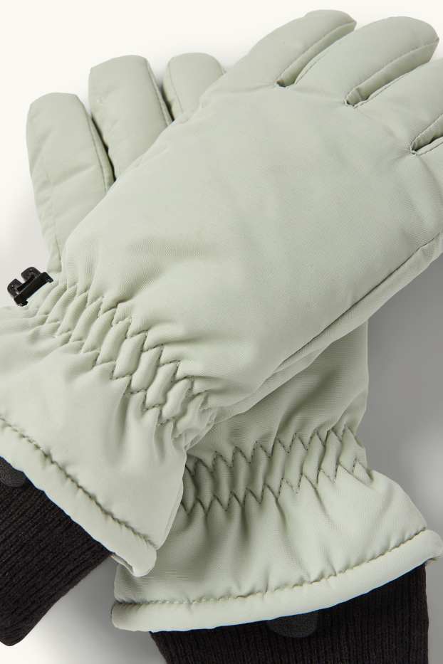 Enfants garçons - Gants - doublé - vert clair