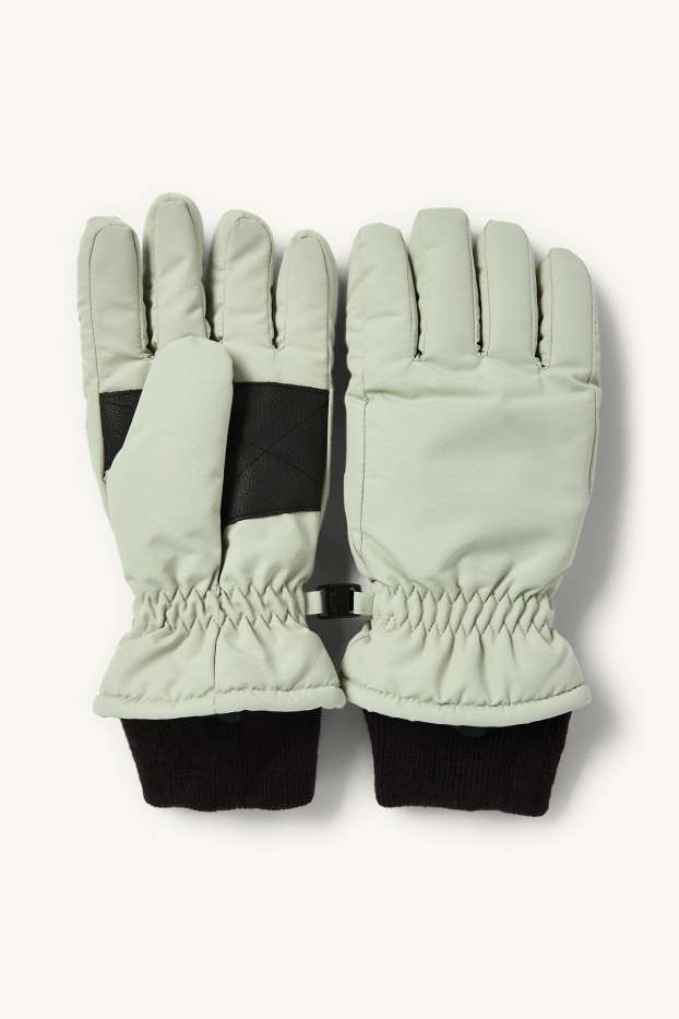 Enfants garçons - Gants - doublé - vert clair