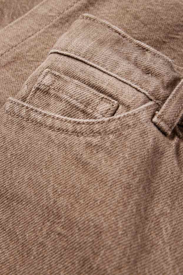 Kinder Buben - Loose Fit Jeans - Thermojeans - grau-braun