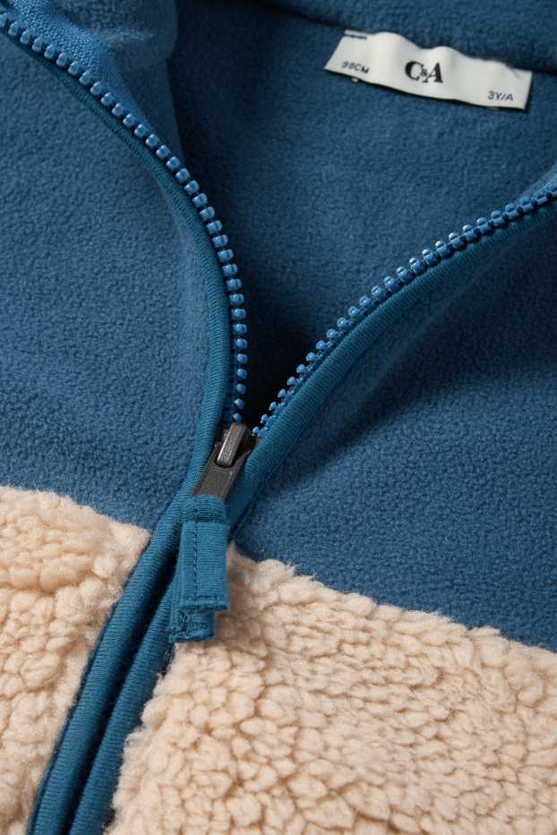 Nen - Jaqueta de teixit polar - blau fosc