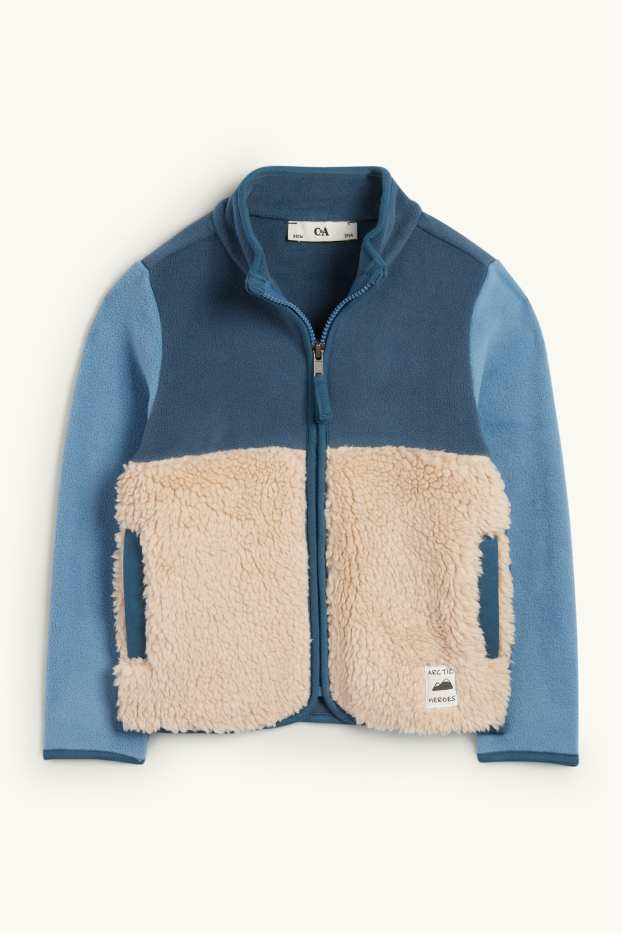 Nen - Jaqueta de teixit polar - blau fosc