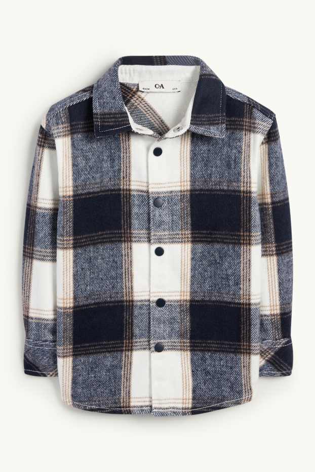 Nen - Sobrecamisa de franel·la - de quadres - blau fosc