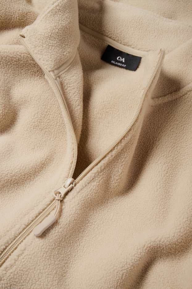 Heren - Fleecejack - licht beige