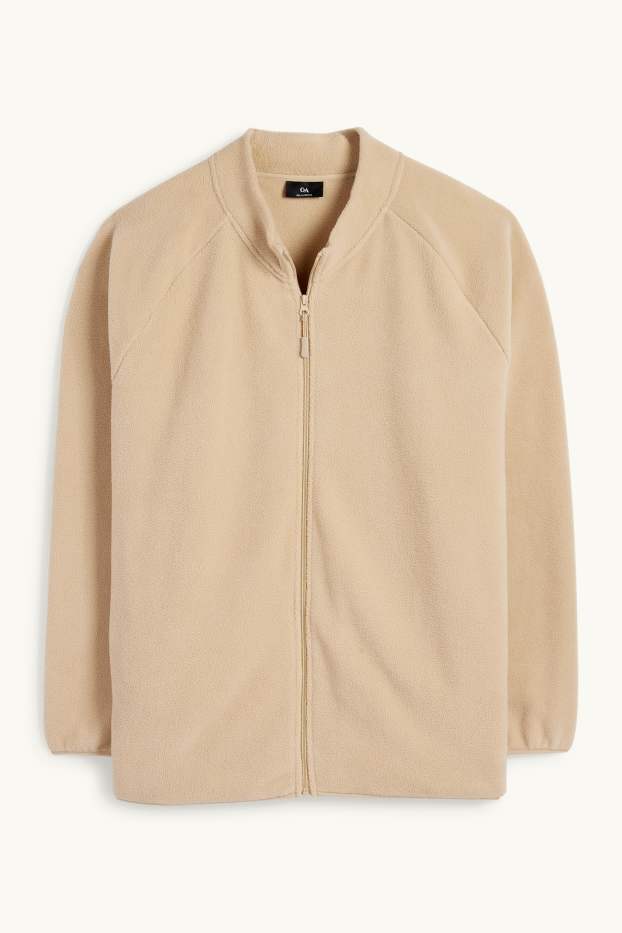 Heren - Fleecejack - licht beige