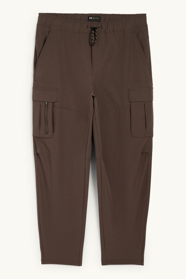 Pánské - Funkční cargo kalhoty - khaki