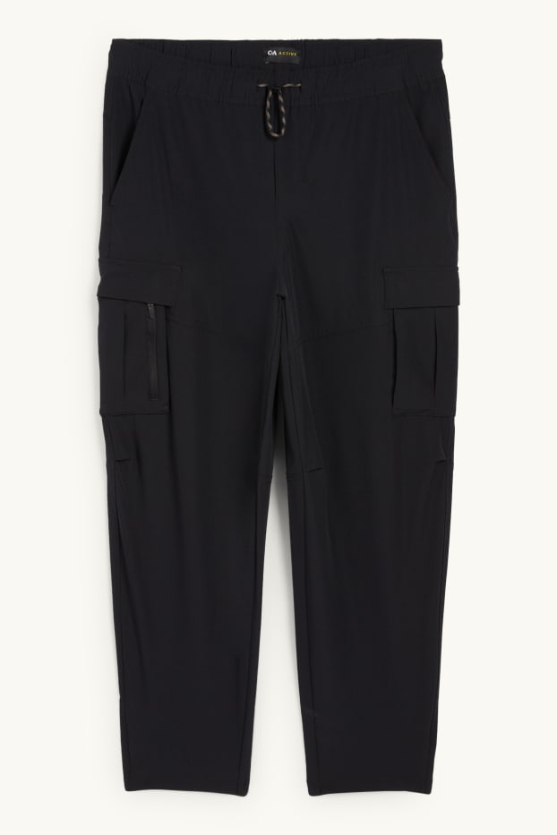 Herren - Funktions-Cargohose - schwarz