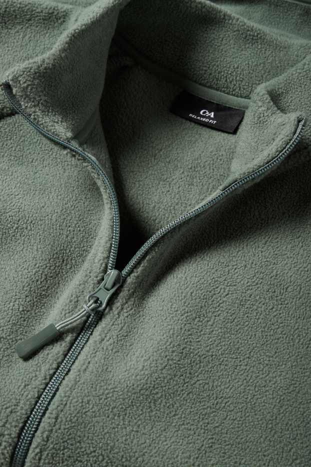 Hommes - Veste en polaire - vert foncé