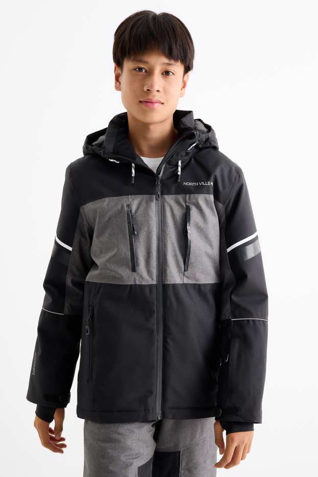 Nen - Jaqueta d’esquí amb caputxa - impermeable - negre