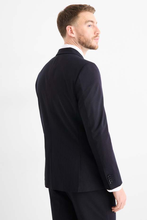 Hommes - Veste de costume - body fit - Flex - LYCRA® - bleu foncé